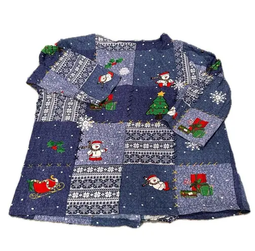 Ugly Christmas Cardigan Sequined Top XL
