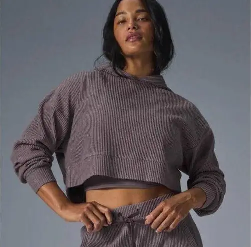 Alo Yoga alo - Cropped Plum Muse Hoodie - Size Small