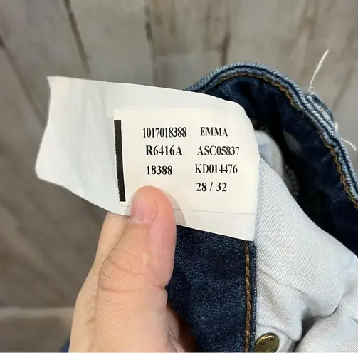 Mavi Emma Slim Boyfriend Blue Jeans Distressed Low Rise Size 28