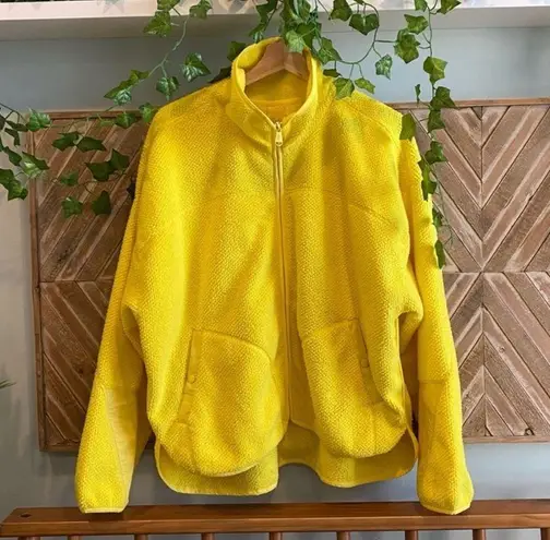 Free People FP  Movement by  Yellow Ziggy Up Fleece Jacket