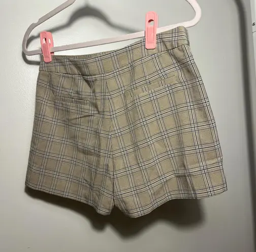 Plaid Tan Women's Shorts Size L