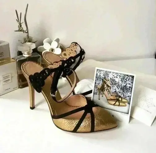 Charlotte Olympia Minx Textured Metallic Nappa