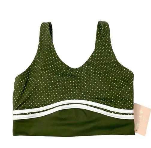 WILO 🆕 Contour Polka Dot Striped Padded Sports Bra/Top🆕