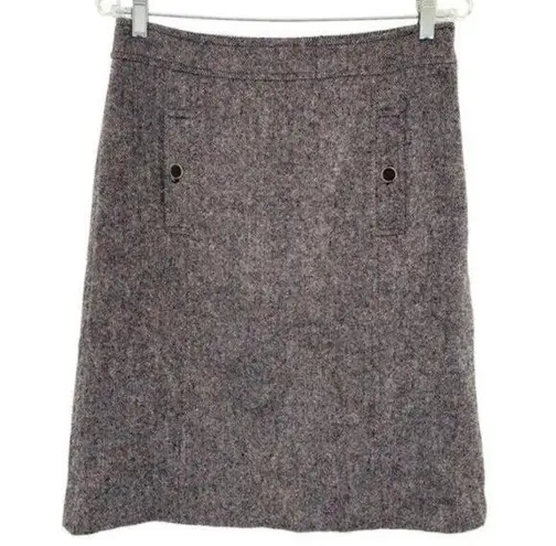 Talbots  Shetland Wool Blend A Line Midi Skirt