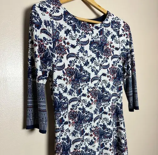 CLEARANCE! Navy Gilli Patterned Dress Size S EUC Blue