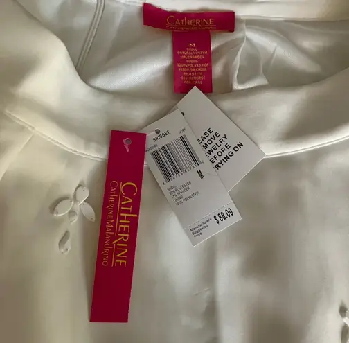 Catherine Malandrino NWT M White Ivory Floral Formal Short Mini Skirt Designer