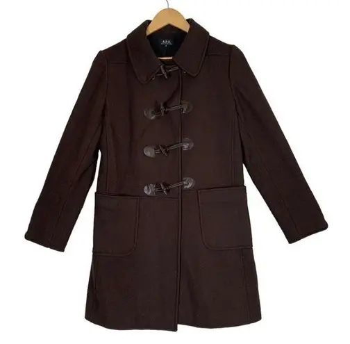 A.P.C Wool Duffle Pea Coat Jacket Size 38