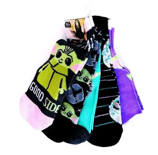 Star Wars Womens No Show Socks The Mandalorian Grogu Baby Yoda 5 Pairs Fun Gift