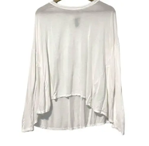 Sweaty Betty  White Easy Peasy Long Sleeve Top Size Small