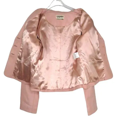 Bagatelle 90s Vintage Pink Leather Jacket Pastel Medium Retro