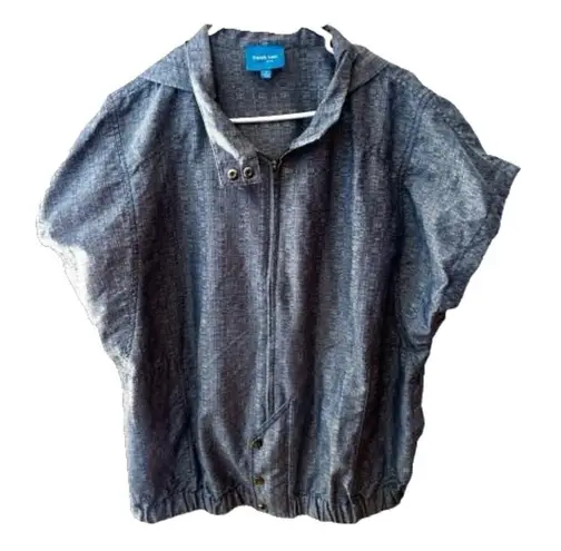 Derek Lam for Design Nation Chambray Cotton Hooded Jacket