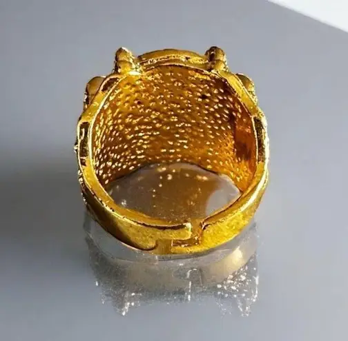 NIB Alloy Unisex Vintage Dragon Claw Eye Yellow Gold Metal Ring, Quality, Retro,