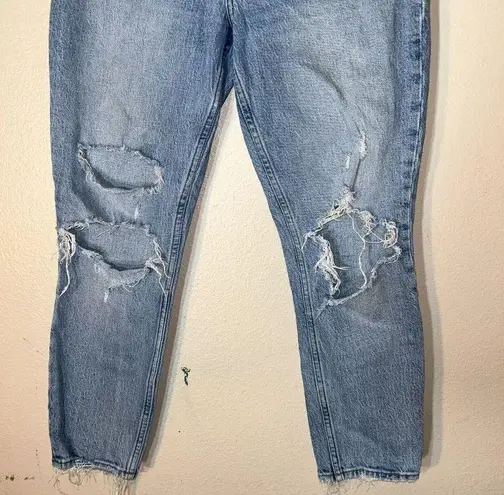 Abercrombie & Fitch Curve Love The Skinny High Rise SZ 27 / 4 Distressed Raw Hem