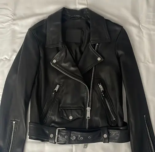 ALLSAINTS Leather Jacket Biker Jacket XS