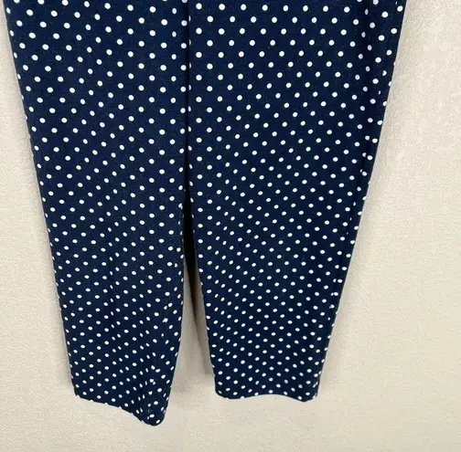 Ralph Lauren  Capri Legging Sz Small Navy/White Polka Dot High Rise Crop