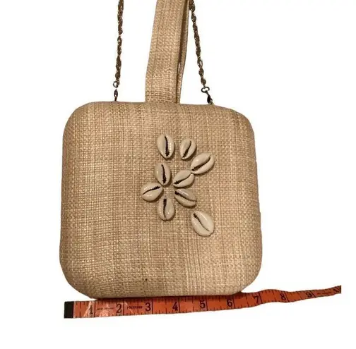 Vintage Seashell Crossbody Purse Beach Bag Coastal Travel Vacation Pink