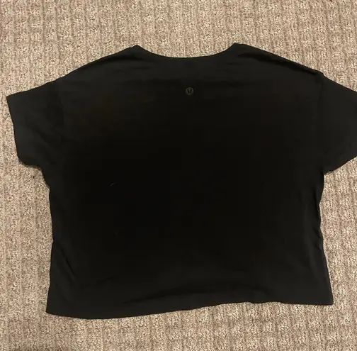 Lululemon Cates Crop Tee Black Size 2