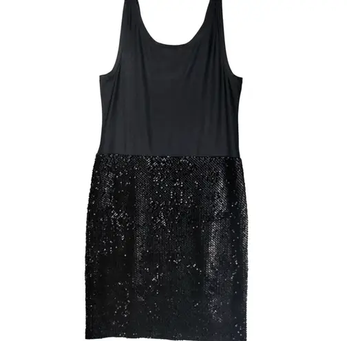 Nic+Zoe Women's Size 6 Black Sequin Knee-Length Cocktail Dress