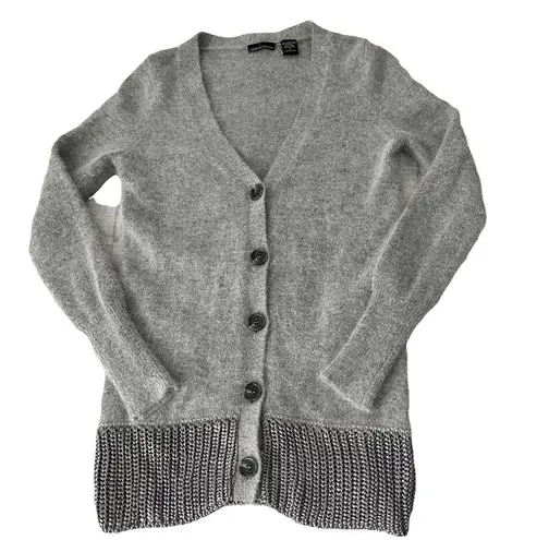 Moda International Rabbit Hair Blend Long Cardigan Sweater