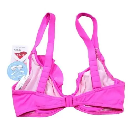 Freya In The Mix Underwire Banded Halter Bikini Swim Top Size 28DD Pink Seamed