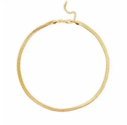 Jennifer Zeuner | Hamilton 14K Gold Vermeil Herringbone Necklace W/Dustbag - NWT