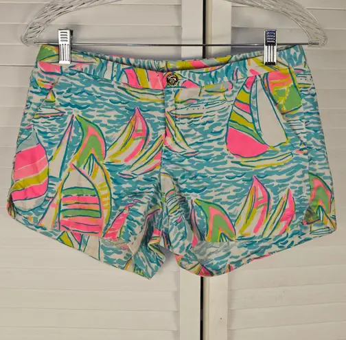 Lilly Pulitzer  Womens Pop Up Ugatta‎ Sailboat Print Adie Shorts 0 - Image 1