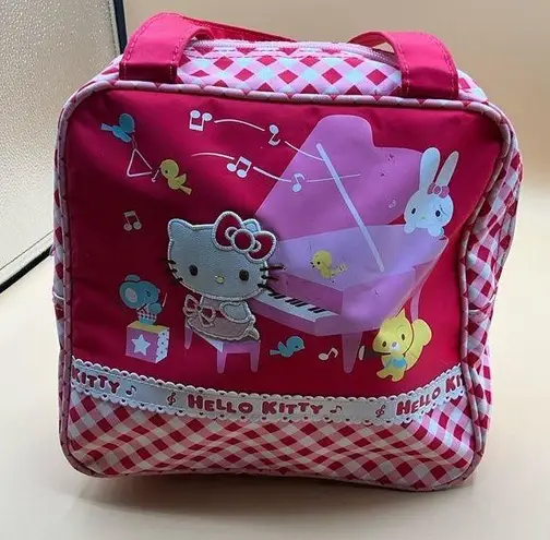 Sanrio A Cool Rare 2009 Hello Kitty Vintage Red Bright Lightweight Tote Handbag
