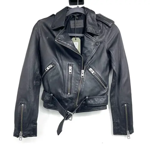 ALLSAINTS NWT  Balfern Leather Biker Jacket in Black