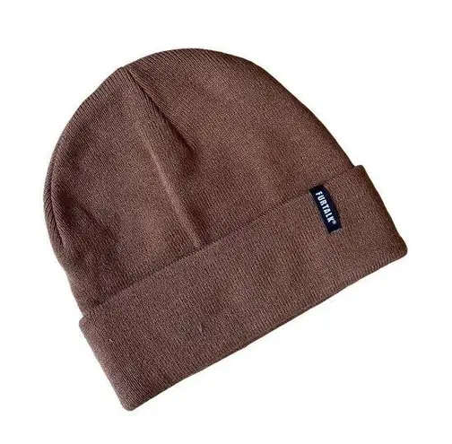 Furtalk brown knit winter warm hat took comfortable lightweight tan clean