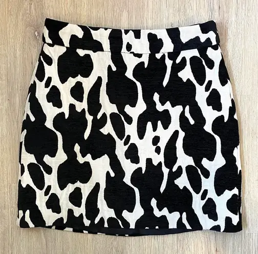 Cow print skirt zara deals