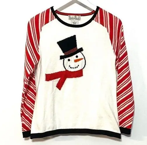 Nouveaux candy cane snowman sweater small