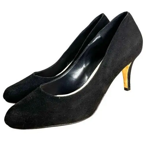 Dune London Black Suede Pumps Stiletto Heels Size 38 US 8