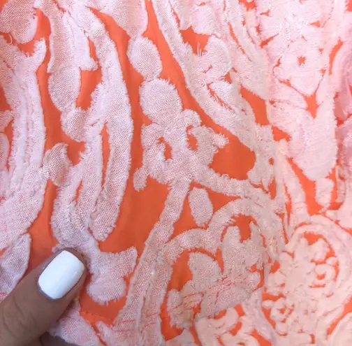 PPLA Orange and Pink Off-The-Shoulder Dress