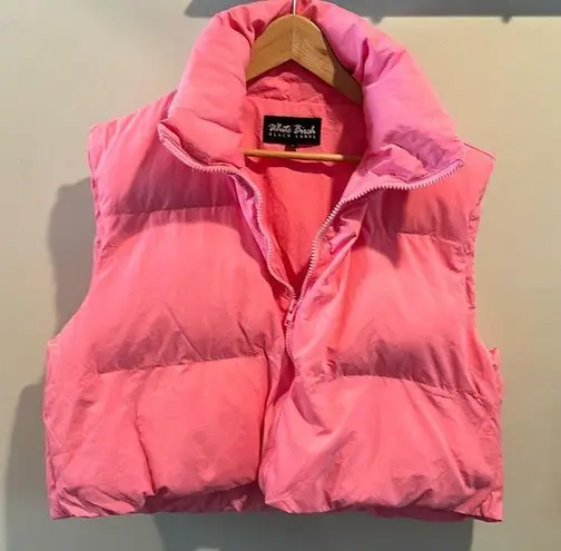 White Birch Black Label 2XL Hot Pink Cropped Puffer Vest NWOT