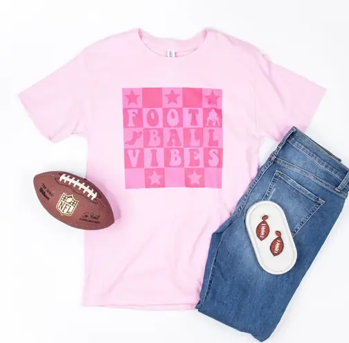 Football Graphic Tee Pink Size L