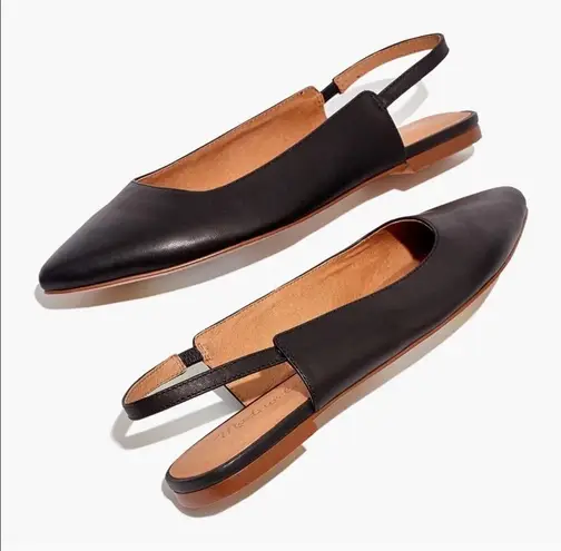 Madewell  Margot black sling back casual career flats 5.5