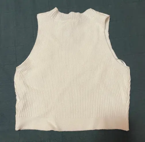 ee:some Ribbed Off White Sweater Cami