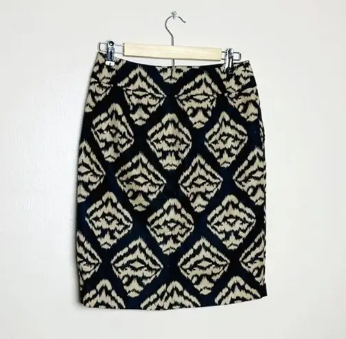 Talbots Black Patterned  Vintage Skirt Size 4 Like New