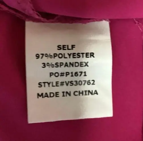 Womens Neon Pink Satin Silk High Slit Midi A