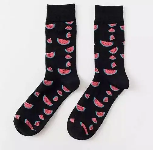 🆕Black Watermelon Socks Black