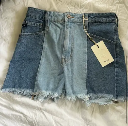 KanCan USA KanCan Two Toned High Waisted Shorts