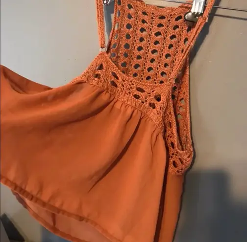 Magnolia South Crochet Sheer Babydoll Top