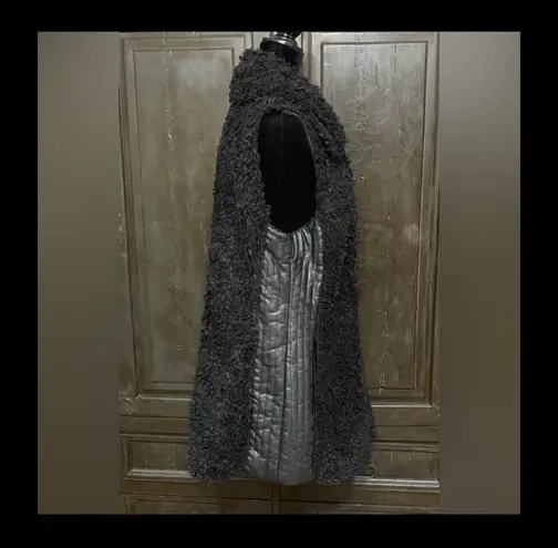 Marc New York Jackets & Coats Faux Fur Vegan Leather Vest- size large