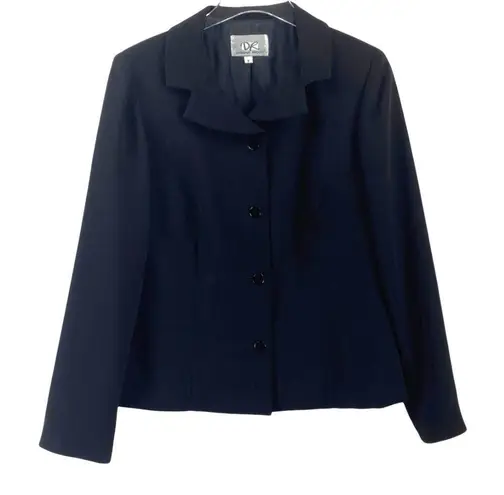 Donna Ricco Vintage 80s 90s Black Suit Blazer Jacket