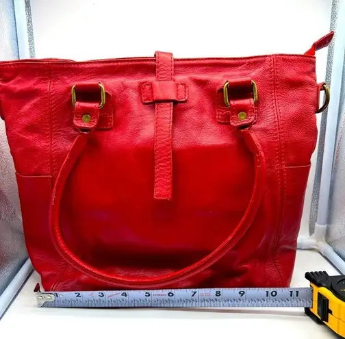 Bright Red Italian Leather Bag | Made in Italy | Borse in Pelle