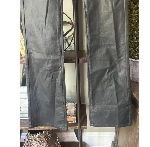 SER.O.YA Presely Coated Denim High Rise Flare Jean Coated Black Womens 26