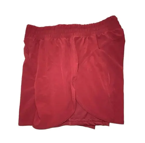 Avia  Womens Running Shorts Burgundy Red Maroon with Bike Liner Size Medium 8-10