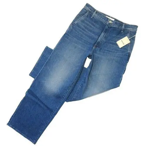 NWT Mother High Waisted Spinner Prep Skimp in Flash Back Wide Leg Jeans 33