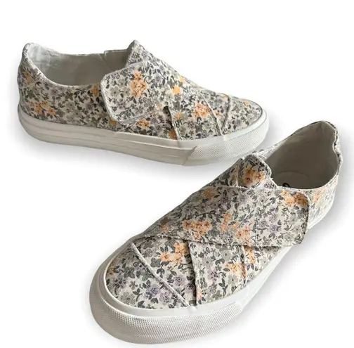 Gypsy Jazz Lavender Yellow Floral Ivory Sneaker Size 8