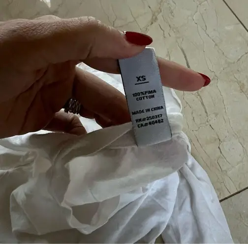 Varley White Wrap Crop Tee Sz XS Like New